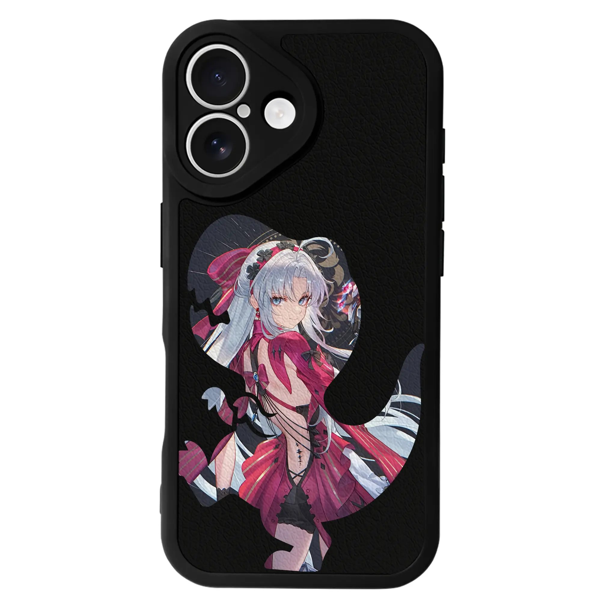 鳴潮 グッズ カルロッタ - IPhone 16シリーズ対応 ・ シリコンスマホケース ・ レザー調 ・ 高精度フィット ・ 耐衝撃 ・ ワイヤレス充電対応 ・ 精密カット